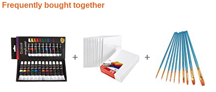 Productos recomendados cuando se compra pintura en Amazon.